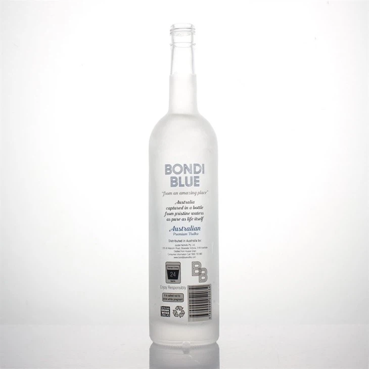 750ml Frosted Vodka Glass Bottles